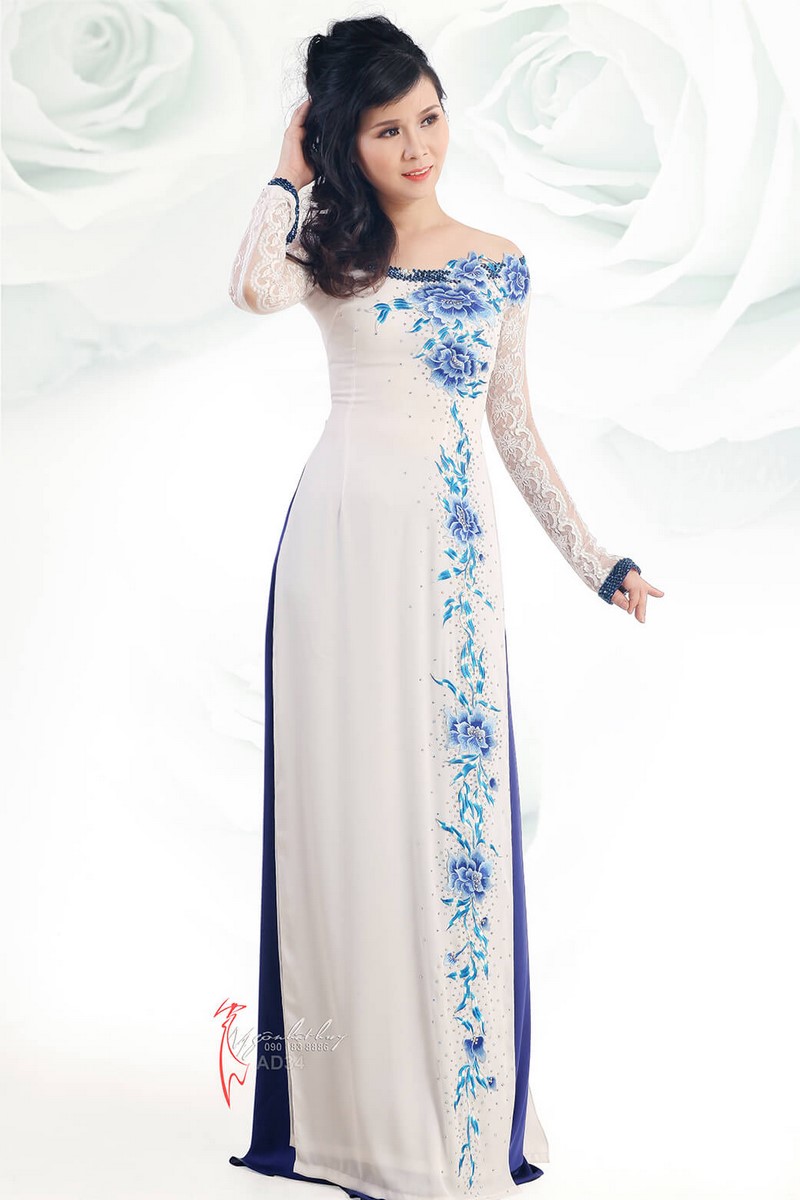 ao-dai-AD34 áo dài thêu AD34